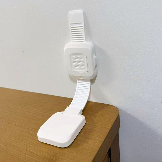 Upgraded No Drill Adhesive Furniture Anchor, Adjustable Anti Tip Furniture Wall - Image 2