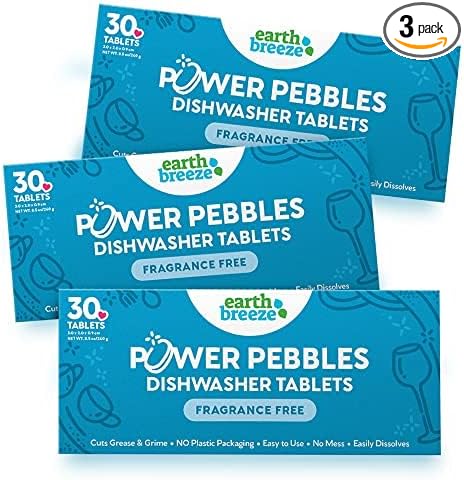 Earth Breeze Power Pebbles Dishwasher Tablets, Tough on Grease, Gentle on Dishes by EarthBreeze