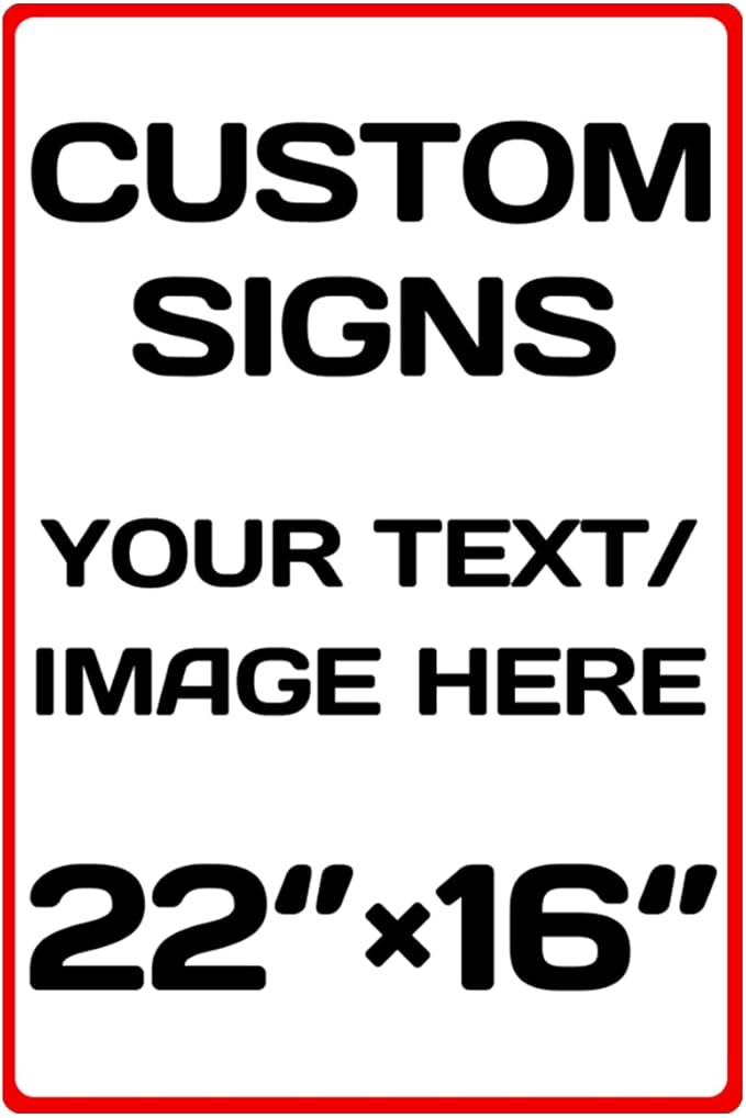 Custom Sign, Personalized Metal Signs, Aluminum Weatherproof Metal Sign by Repaly