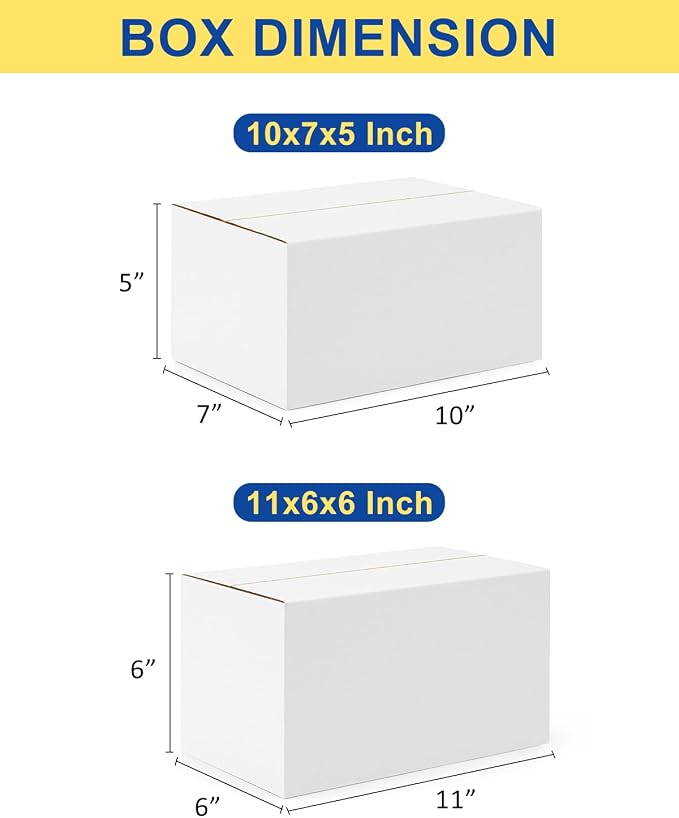 Assorted-Sizes-Shipping-Boxes-40-Pack: 10x7x5 & 11x6x6 - Image 3
