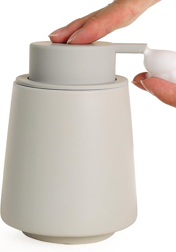 INGOFIN Ceramic Foaming Soap Dispenser -14 oz Foam Hand Soap Dispenser Bathroom by INGOFIN