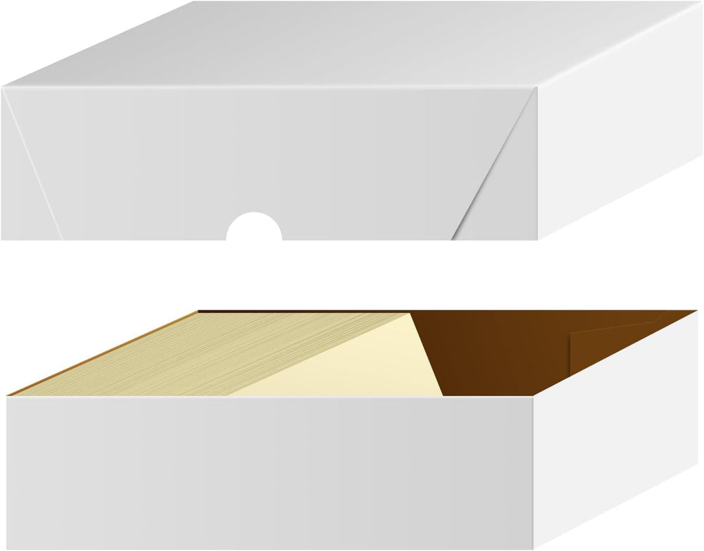 White Business Card Folding Box - Thick and Sturdy Cardboard Boxes for Storag...