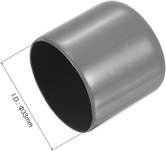 uxcell 20pcs Rubber End Caps 33mm ID Vinyl Cap Cover Screw Protectors Dark Grey - Image 3