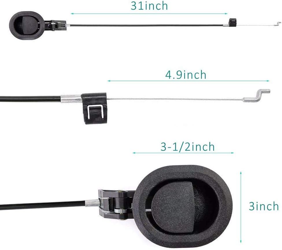 ttmagic Sofa Chair Recliner Release Pull Handle 3" by 3.5" Replacement Parts with Cable, Fits Ashley Lazy Boy and Most Recliner Brands Couch Sofa Chair Furniture, Exposed Cable Length 4.9"