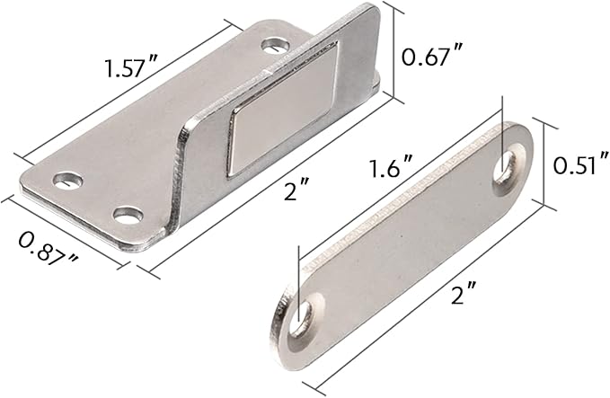 Mousike Cabinet Magnets Mousike Adhesive Strong Magnetic Door Catch Stainless - Image 6