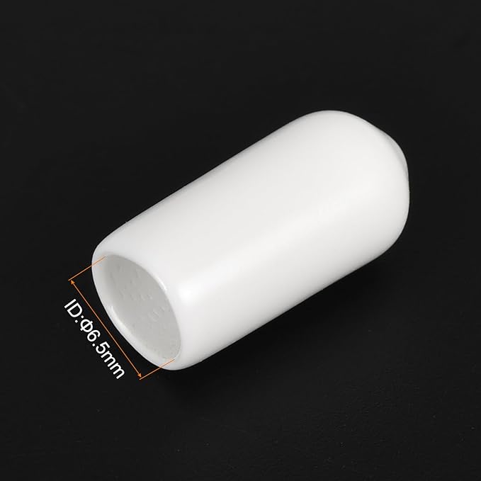 uxcell 20pcs Rubber End Caps 6.5mm ID Vinyl Round End Cap Cover Screw Thread - Image 3