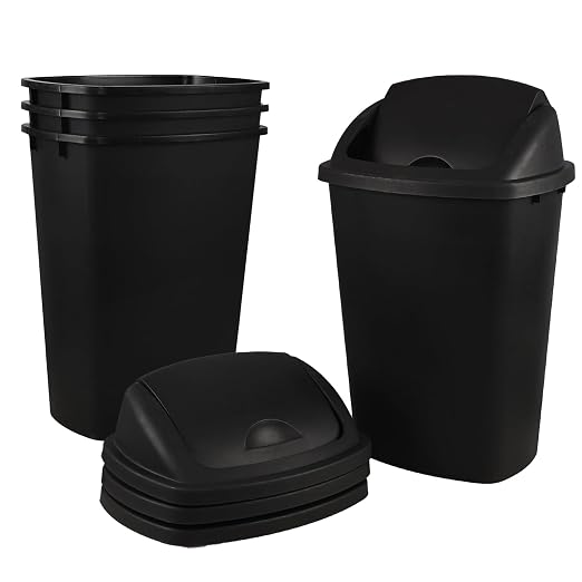 13 Gallon / 50 L Swing Lid Tall Kitchen Trash Can, Restaurants, Office Garbage - Image 7