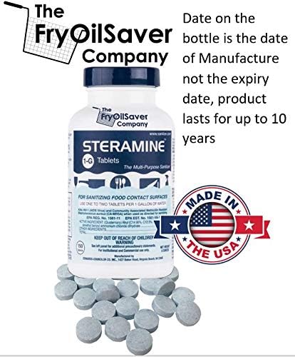 1 Bottle Steramine Sanitizer Tablets w/15x QT-10 Test Strips - Image 3