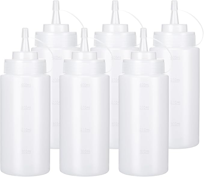Condiment Squeeze Bottles Ketchup Dispenser, 6 Pack 16oz Squeeze Bottles by Katfort