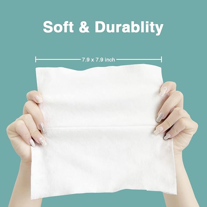 Saraflora 100% Cotton Facial Tissue Soft Dry Wipe 6 Pack, Use - Image 3