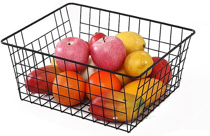 Kitchen Wire Baskets Farmhouse Decor Metal Food Storage Organizer, Household - Image 5