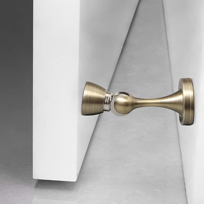 YAGU Magnetic Door Stopper 2 Pack, Zinc Alloy Brushed Bronze Door Stops Door - Image 2