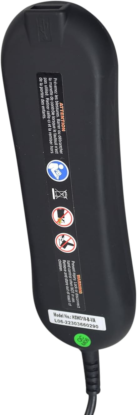 AlveyTech 10-Button 5-Pin Replacement Remote Hand Control for Pride VivaLift Lift Chair (Standard & Early Version Viva Lift 2) - (CTL1707190) for Standard & Early Version VivaLift 2 Models
