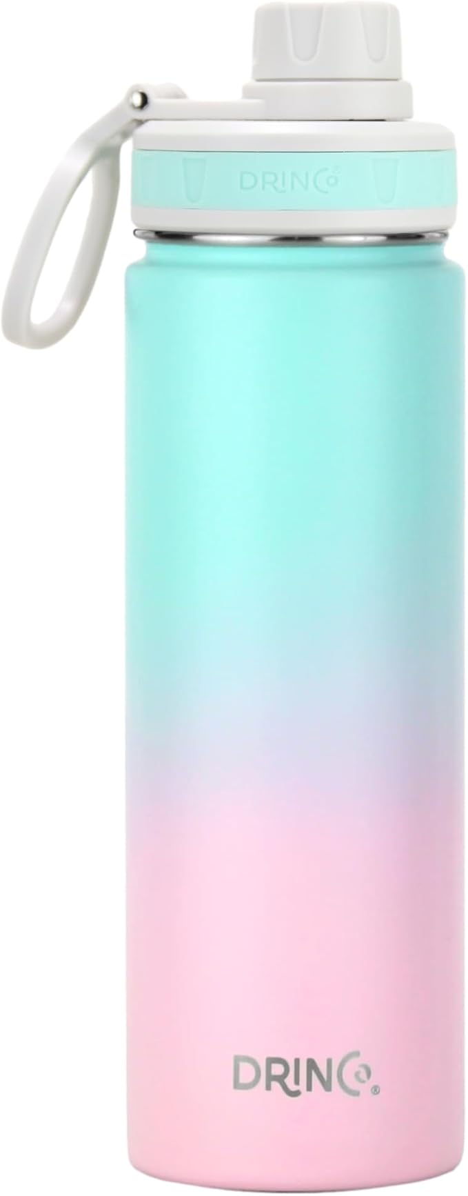 DRINCO Stainless Steel Water Bottle Spout Lid Vacuum Insulated Double Wall - Image 2