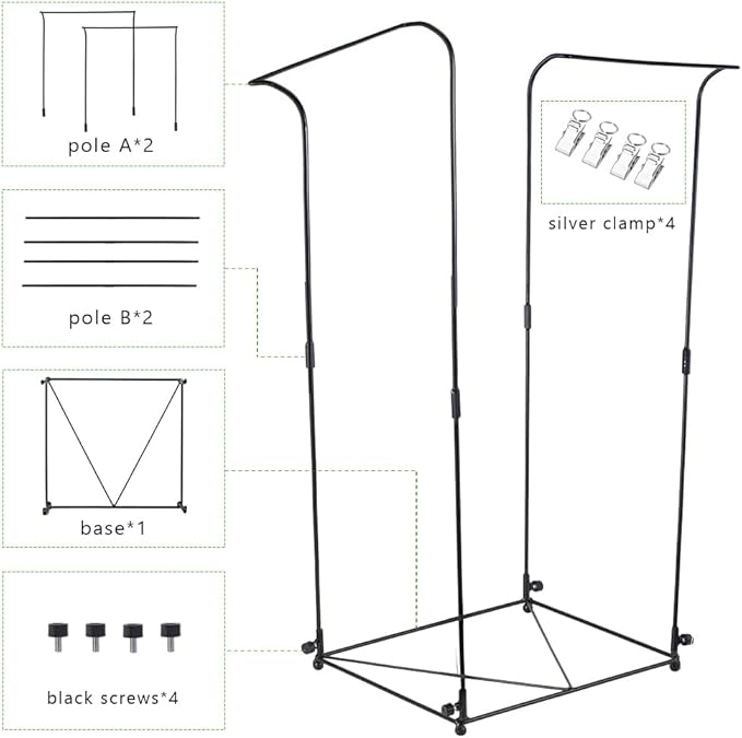 2 Pack Trash Bag Holder, Metal Garbage Bag Holder, 30-45 Gallon Portable Trash - Image 5