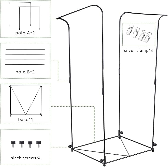Trash Bag Holder, Metal Garbage Bag Holder, 30-45 Gallon Portable Trash Bag - Image 6