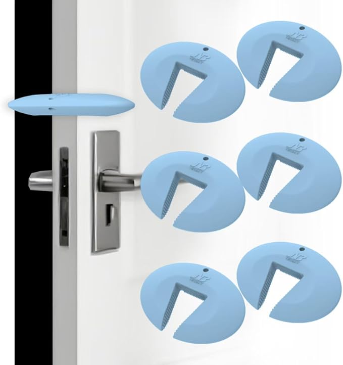 Silicone Door Pinch Guard and Door Slam Stopper, Durable Finger Pinch Guard by Neobay