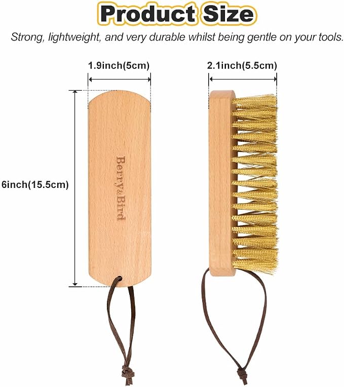 Berry&Bird Brass Brush, Ashwood Premium Brass Wire Brush - Image 7