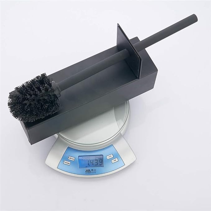 Matte Black Square Stainless Steel Toilet Brush - Image 7