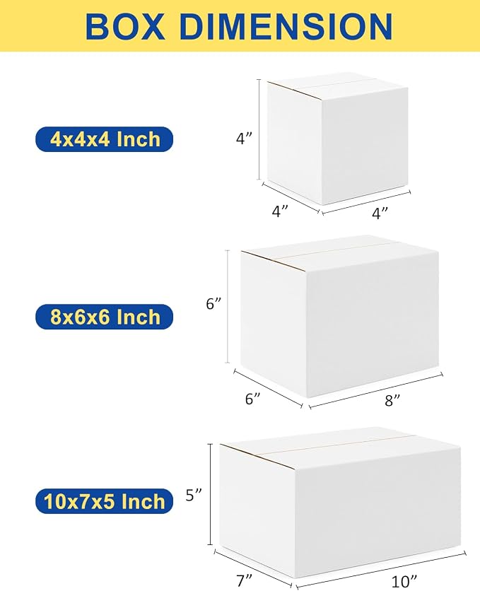 Assorted-Sizes-Shipping-Boxes-45-Pack: 4x4x4 & 8x6x6 & 10x7x5 - Image 3