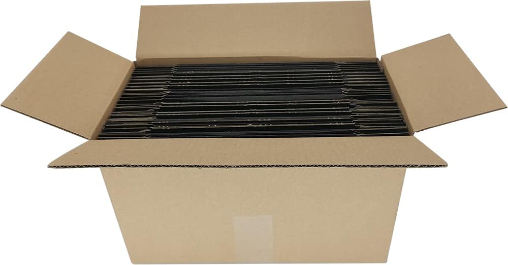 50 Pack 7x6x2'' Small Shipping Boxes, Black Corrugated Cardboard Mail...