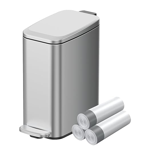 KUK Slim Bathroom Trash Can by KUK