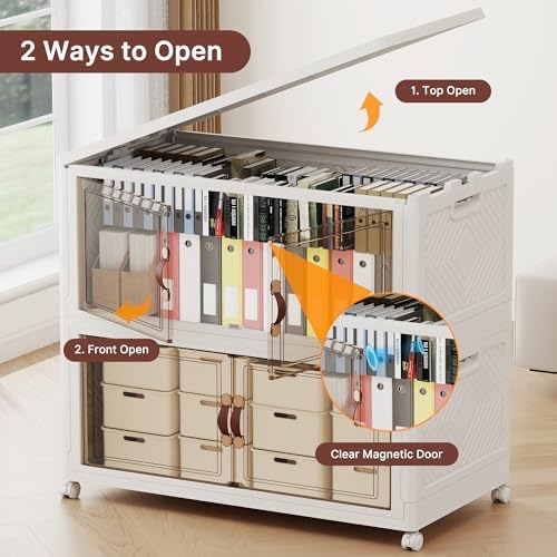 1288QT Extra Large Stackable Storage Bins with Lids & Wheels