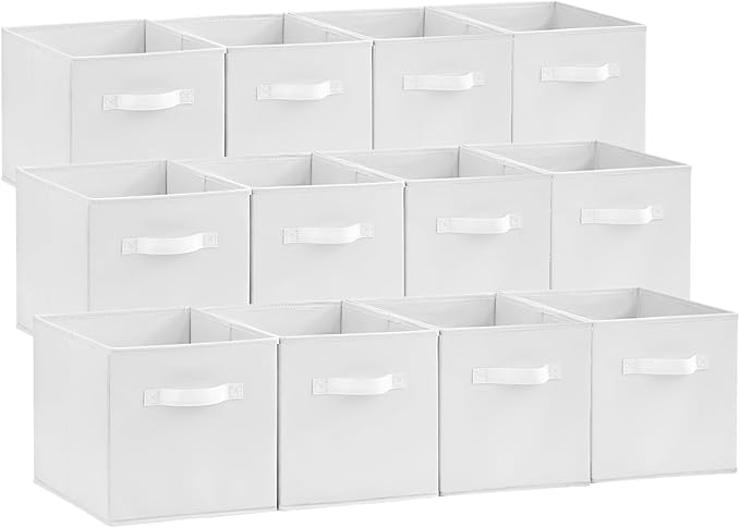 Lifewit 12 Packs Storage Cubes, 11 Inch Cube Storage Bins, Foldable Decorative by Lifewit