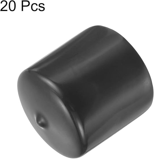 uxcell 20pcs Rubber End Caps 44mm ID Vinyl Round Tube Bolt Cap Cover Thread - Image 2