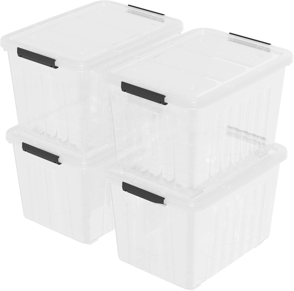 70 Quart Large Clear Storage Bins, Plastic Storage Box