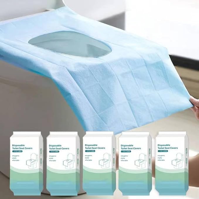 Disposable Waterproof Toilet Seat Covers – Individually Wrapped XL Portable - Image 2