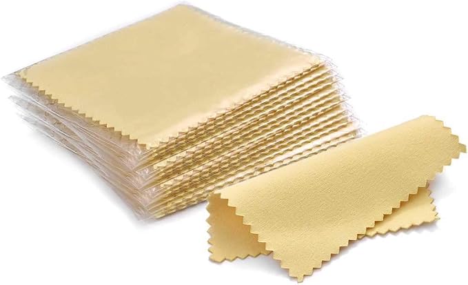 SEVENWELL 50pcs Jewelry Cleaning Cloth Yellow Polishing Cloth by SEVENWELL