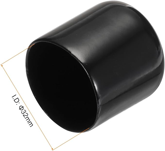 uxcell 20pcs Rubber End Caps 32mm ID Vinyl PVC Round Tube Bolt Cap Cover Screw - Image 3