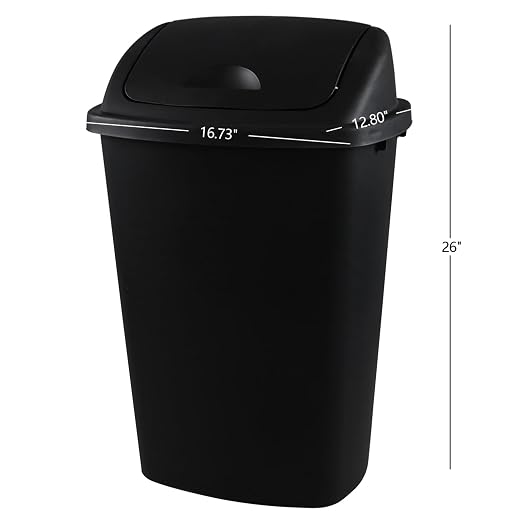 Teyyvn 13 Gallon Tall Kitchen Swing Lid Garbage Container - Image 2