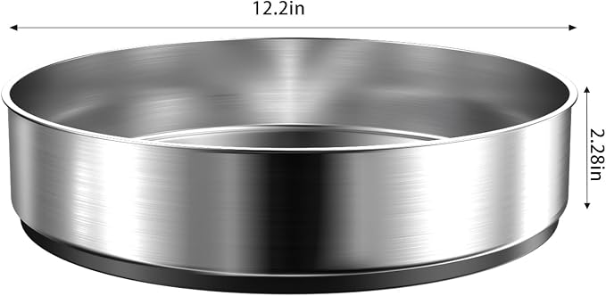 VAEHOLD Pantry Cabinet Lazy Susan Stainless Steel Black Spice Rack Turntable - Image 2