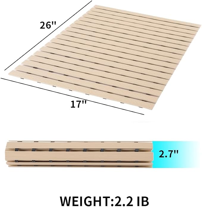 PADOOR Shower-Mat Non Slip, Heavy Duty Bathtub-Mat Curlable Quick Drain Sturdy - Image 5