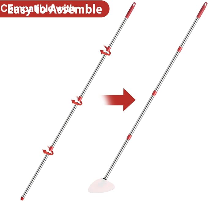 Microfiber Spin Mop Replace Head, Mops Base, Handle Compatible - Image 3