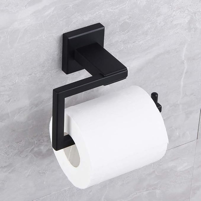 Matte Black Toilet Paper Holder SUS 304 Stainless Steel Wall Mounted Toilet - Image 4