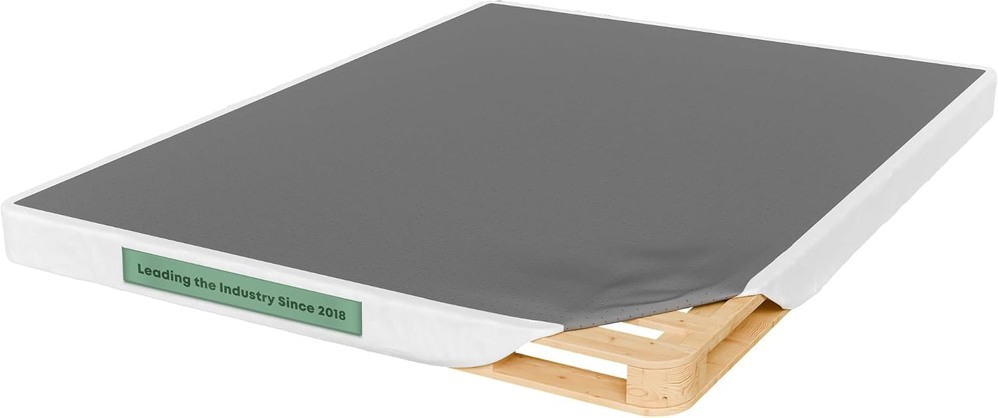 4.5” Full Box Spring Only for Full Size Bed – Amish-Made in The USA – Solid Wood Mattress Foundation with Stable & Quiet Support – Flat-Packed & Easy Assembly | Wood Box Spring