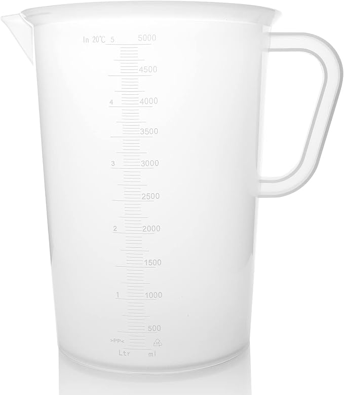 Plastic Graduated Measuring and Mixing Pitcher - 5000ml Plastic Graduated - Image 2