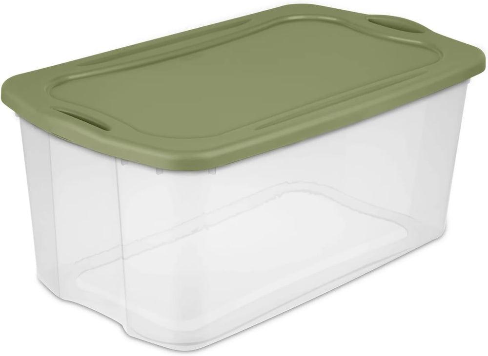 Extra-Large 120 Quart Clear Plastic Storage Bin (2-Pack) with Full-Grip Handl...