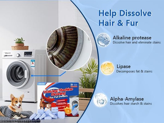 Washing Machine Cleaner-36Pack-18 Month Supply, Washer Machine Cleaner Tablets - Image 2