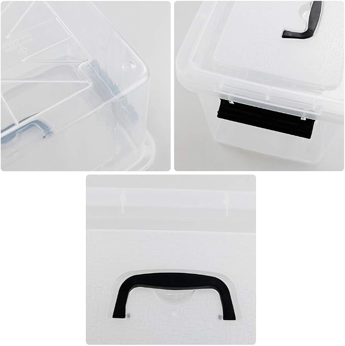 10 L Clear Plastic Latching Box, Plastic Storage Bin - Image 3