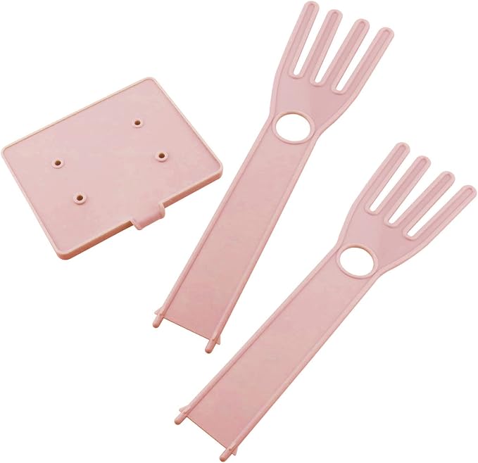 Pink Color Gloves Stand 15x12x34cm Kitchen Multifunctional Rubber Gloves Drain - Image 3