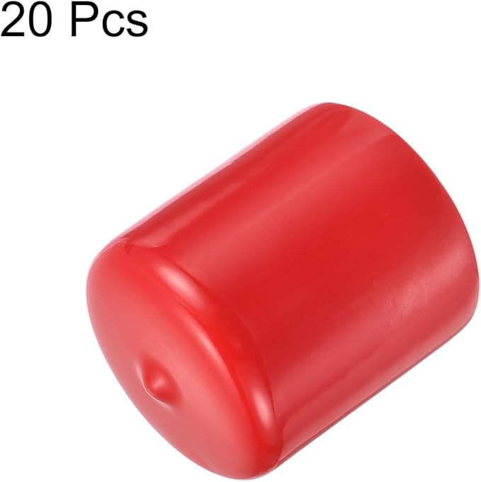 uxcell 20pcs Rubber End Caps 37mm ID Vinyl Round Tube Bolt Cap Cover Thread - Image 2