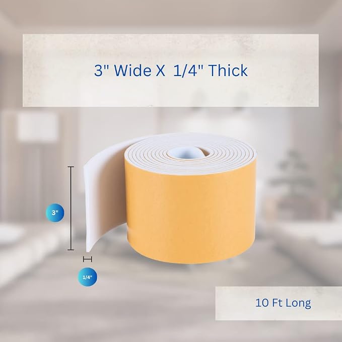 High Density Foam Weather Stripping Door Seal Strip Insulation Tape Roll - Image 2