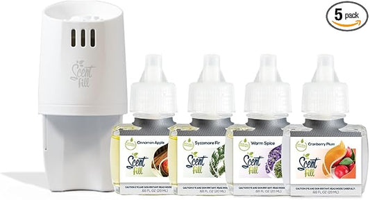Scent Fill Holiday Kit, 4 Refills + Diffuser by ScentFill