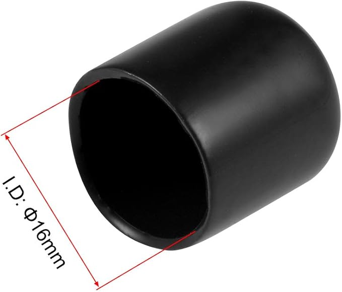 uxcell 20pcs Rubber End Caps 16mm ID Vinyl Round Tube Bolt Cap Cover Thread - Image 3