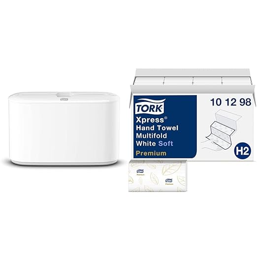 Tork Xpress Paper Towel Dispenser and Tork Extra Soft Multifold Hand Towels by Tork