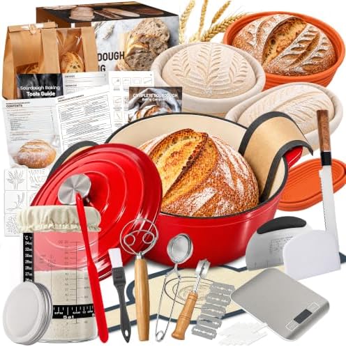 Sourdough Starter Kit with Dutch Oven - Complete Bread Baking Supplies Kit